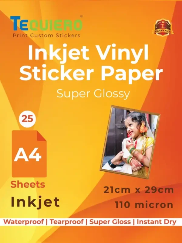 Inkjet Vinyl Sticker Paper Super Gloss