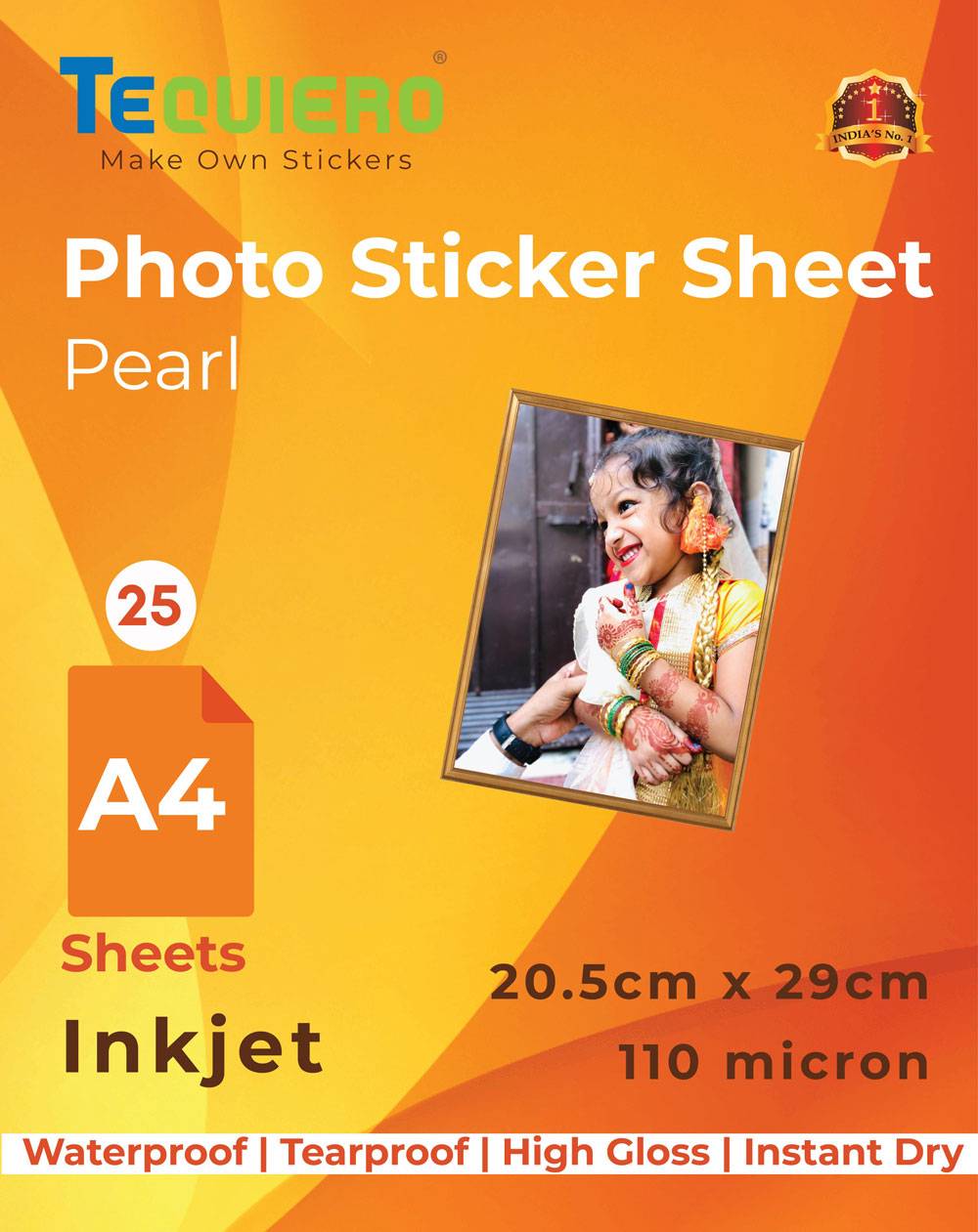 TeQuiero Photo Sticker Sheet (Pack of 25 Sheets)