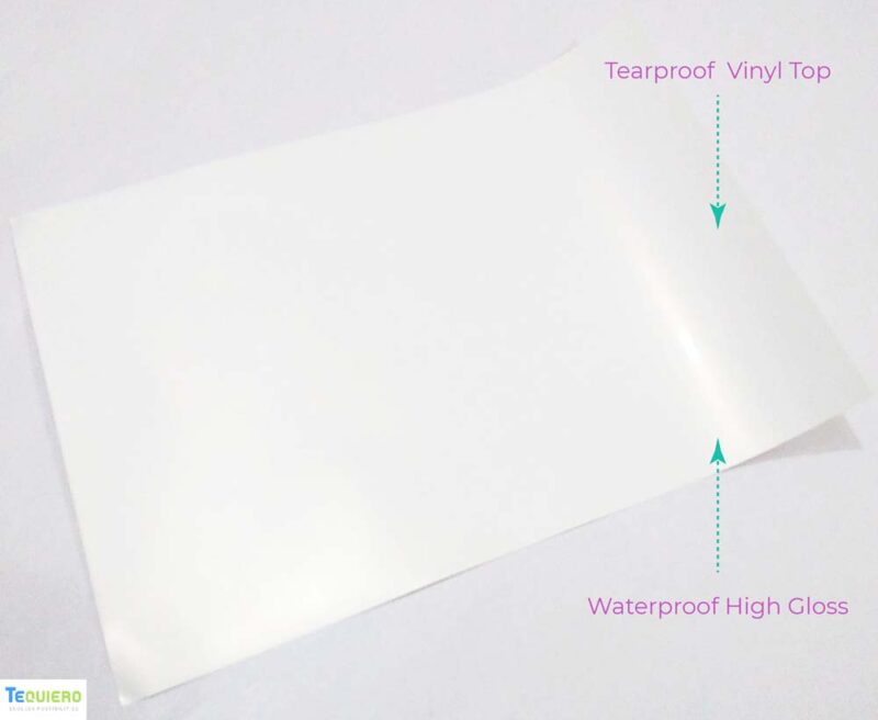 Tear Resistant Vinyl Sticker Sheet for Inkjet