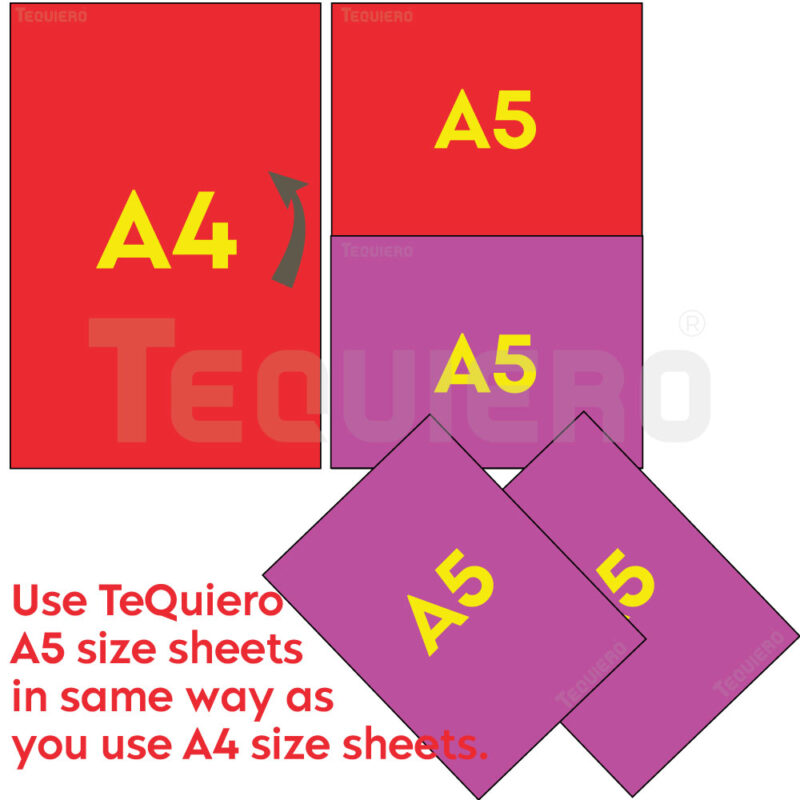 TeQuiero A5 Size Vinyl Sticker Papers